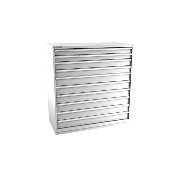 Champion Tool Storage Modular Drawer Cabinet, 10 Drawer, Light Gray, Steel, 56-1/2 in W x 28-1/2 in D x 59-1/2 in H D27001001ILCFTB-LG - main
